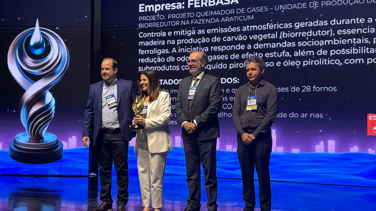 Prêmio FIEB 2025: Ferbasa vence categoria Tecnologias Sustentáveis